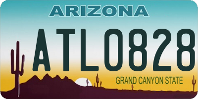 AZ license plate ATL0828