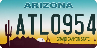 AZ license plate ATL0954