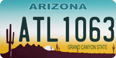 AZ license plate ATL1063