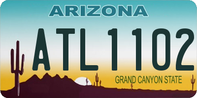 AZ license plate ATL1102