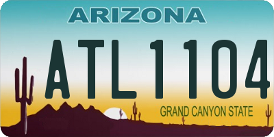 AZ license plate ATL1104