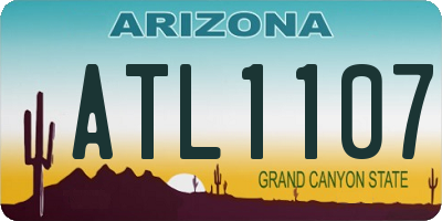AZ license plate ATL1107