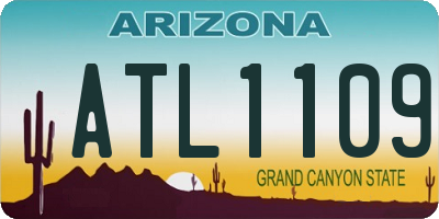 AZ license plate ATL1109
