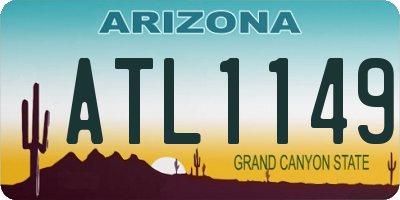 AZ license plate ATL1149