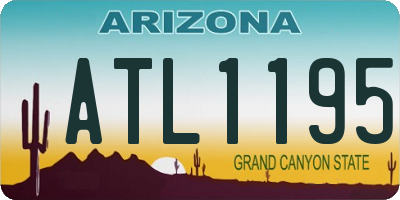 AZ license plate ATL1195