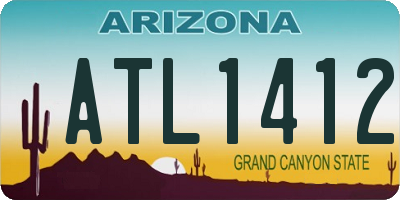 AZ license plate ATL1412