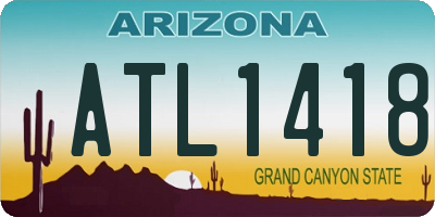 AZ license plate ATL1418