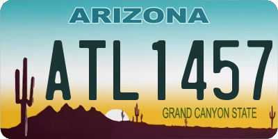 AZ license plate ATL1457