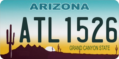 AZ license plate ATL1526