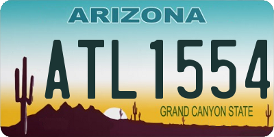 AZ license plate ATL1554