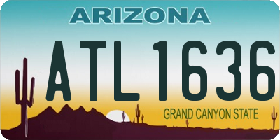 AZ license plate ATL1636