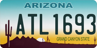 AZ license plate ATL1693