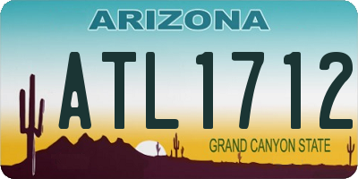 AZ license plate ATL1712