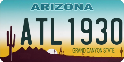 AZ license plate ATL1930