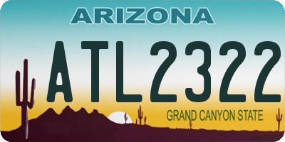 AZ license plate ATL2322