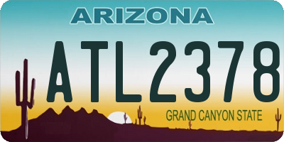 AZ license plate ATL2378