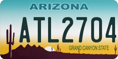 AZ license plate ATL2704