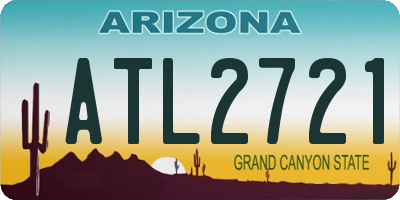 AZ license plate ATL2721