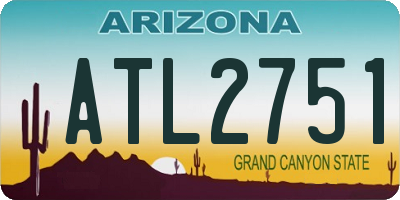 AZ license plate ATL2751