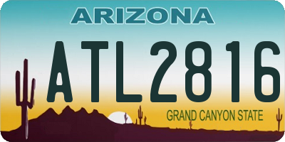 AZ license plate ATL2816