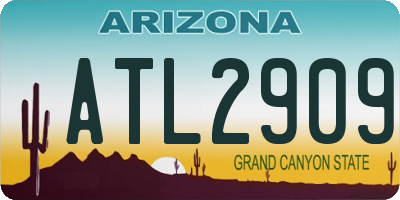 AZ license plate ATL2909