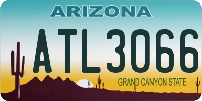 AZ license plate ATL3066