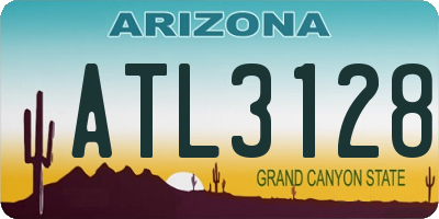AZ license plate ATL3128