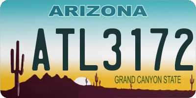 AZ license plate ATL3172