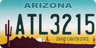 AZ license plate ATL3215