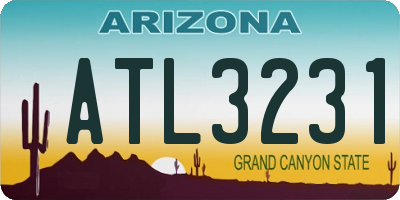 AZ license plate ATL3231