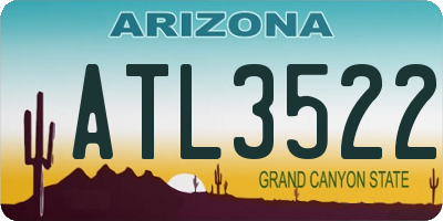AZ license plate ATL3522