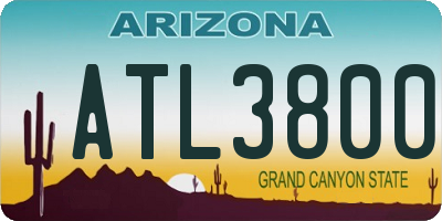 AZ license plate ATL3800