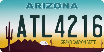 AZ license plate ATL4216