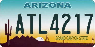 AZ license plate ATL4217