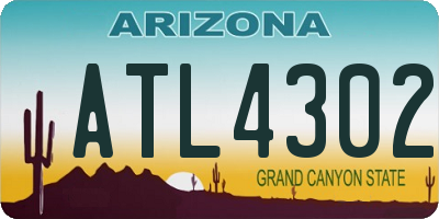 AZ license plate ATL4302