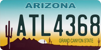 AZ license plate ATL4368