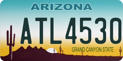AZ license plate ATL4530