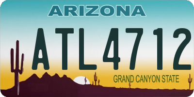AZ license plate ATL4712