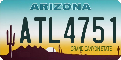 AZ license plate ATL4751