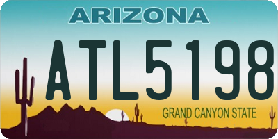 AZ license plate ATL5198