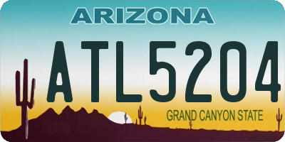 AZ license plate ATL5204