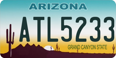 AZ license plate ATL5233