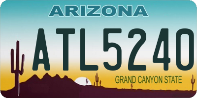 AZ license plate ATL5240