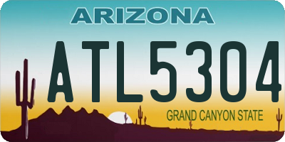 AZ license plate ATL5304