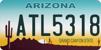 AZ license plate ATL5318