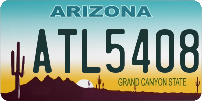 AZ license plate ATL5408