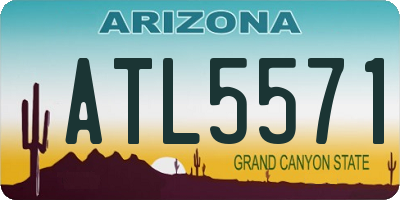 AZ license plate ATL5571