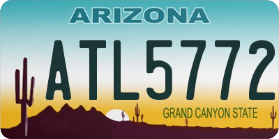 AZ license plate ATL5772