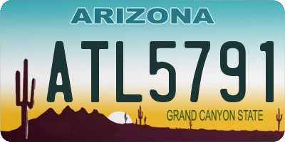 AZ license plate ATL5791