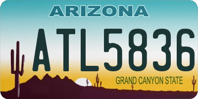 AZ license plate ATL5836